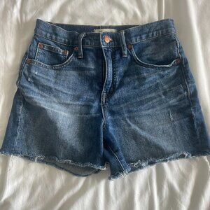 Madewell High-Rise Dark Wash Shorts